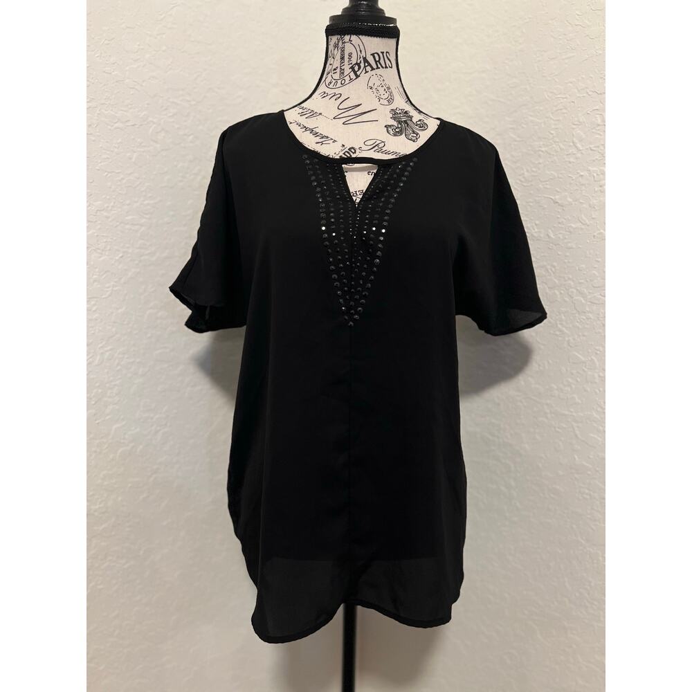 Daniel Rainn Women’s Blouse Size Medium Studded Career Office Wedding Guest